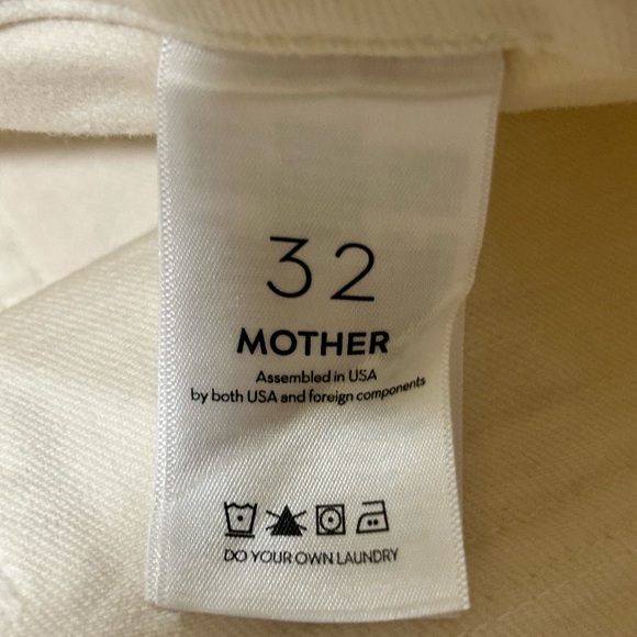 Mother Patch Pocket Private Ankle Fray Jeans in Cream Puffs - Picture 10 of 11